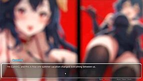 girlfriend exposes perfect ass in hentai game street