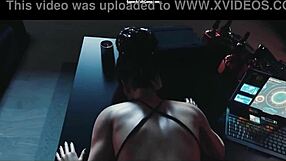 Cyberpunk Judy Shares Cock With Best Friend In 3D Realistic Blowjob Scene