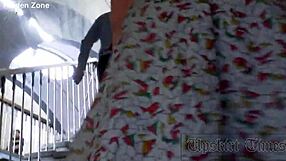 Voyeur catches upskirt fishnet leggings on metro bus ride. Hidden cam spies every detail.