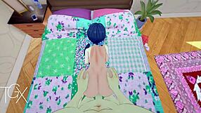 Hey, check out anime hentai game with Mita doing sex in wild positions and hot blowjobs