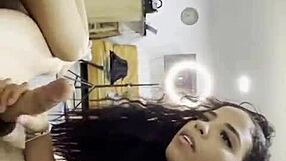 Lesbian Latinas Suck Big White Cock for First Time, Squirting in Group