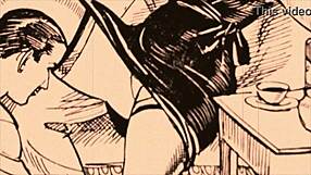 Vintage Erotic Drawings Bring Retro Sensuality to Life in Comic Style