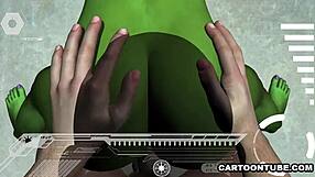 3d alien has her tits and pussy fucked hard from pov