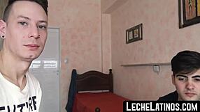 inexperienced gay latino blows hung top... for money?