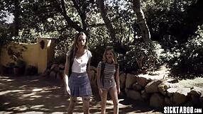 Teen Lesbians Haley Reed and Coco Lovelock Suck Monster Cock