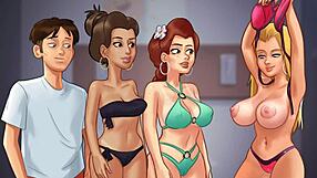 i partied with girlfriend and friends in summertime saga