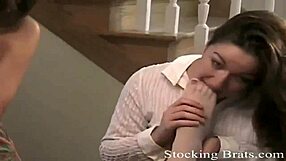 Beautiful stockings on beautiful legs are so tempting