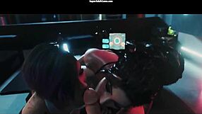 Cyberpunk Judy Shares Cock With Best Friend In 3D Realistic Blowjob Scene