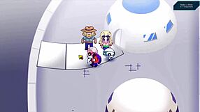 vados teases master roshi with her huge boobs?