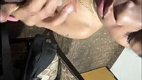 Convinced gay hg to suck fat dick called gf to watch