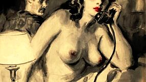 Vintage Erotic Drawings Bring Retro Sensuality to Life in Comic Style