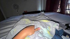 Tired Colombian Masturbates Wet Pussy Alone