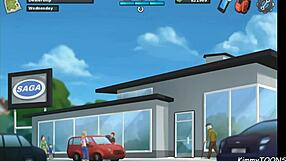 Summertime Saga manager’s daughter sneaks a quick blowjob behind work desk