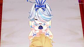 Genshin Impact babe rides and swallows cum in 3D fantasy