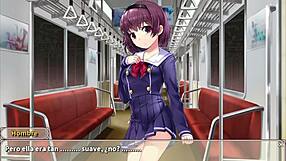 how does the stalker pass the train in this kinky 3d hentai?