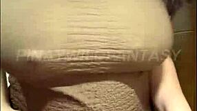 Asian MILF teasing step bro on video call