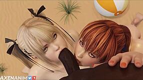 anime hentai compilation with various characters in blowjob scenes