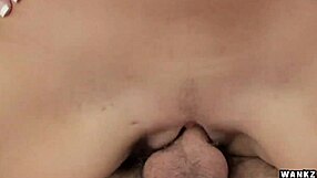 Redhead Babe Gives Rough Blowjob And Handjob. She Provides Happy Ending Massage At Wankz.