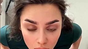 hot czech brunette sucks cock on camera in her first public video. she’s a natural!