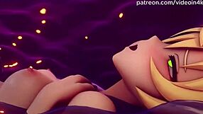 Magic fantasy in 3D animated hentai with AI upscaling