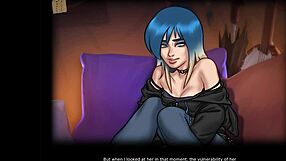 In summertime saga 89, the small-titted character engages in erotic ass play