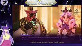 In Studiofows Subverse Part 14, anime characters with big tits engage in detailed hentai scenes involving blowjobs, fucking, and cumshots