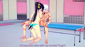 Akeno Demands Intense Sex In The Public Pool