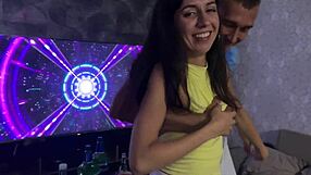 Unfaithful wife fucks strangers at party while cuckold husband watches, choking and licking balls