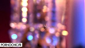 Jade Laroche blindfolded explores new fantasies with blowjob and cum on tits