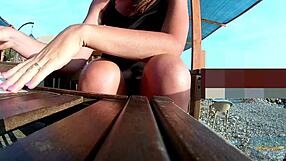 Milf Flashes Skirt Without Panties in Public for Anime Hentai Thrill