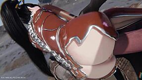 Eve from Stellar Blade Fucked Hard by Huge Dick in Loop