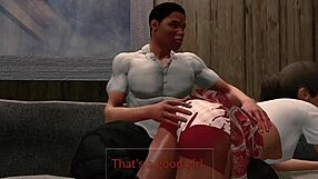 Jack and Emma receive spanking in paradise hentai