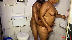 Couple Bends Over For Big Black Cock In Bathroom