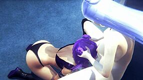 lol kda hentai evelynn cosplays in japanese anime game