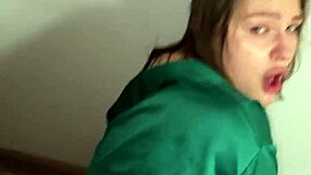 Cheating with my boss ends in a messy orgasm