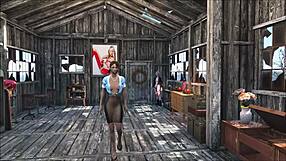 Fallout 4 character relaxing at home