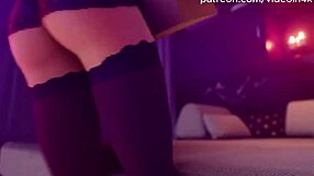 Magic fantasy in 3D animated hentai with AI upscaling