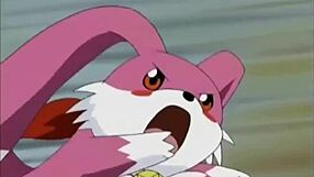 Big titty anime babe enjoys pussy licking session