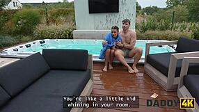 Small tits Czech teen gets fucked by old man