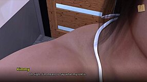 everyone wants to help that erotic milf brunette in anime game with her ass and tits!