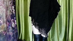 cute demon boy performs a trick for the girls.