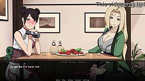 Tsunade and Tenten's big-boobed threesome in Naruto hentai game