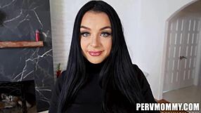 Payton Preslee gives blowjob to Mike Mancini inside the house with big tits and ass involved in hardcore action