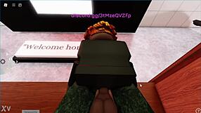Cheating Roblox girl sneaks off to ride a massive black cock