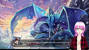 Lin ledena zmajevka pozira pred ogledalom 05