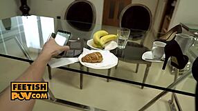 pov - nesty feels so naughty as your neighborhood fuck babe with bent over fucking and footjob fetish