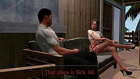 Jack and Emma receive spanking in paradise hentai