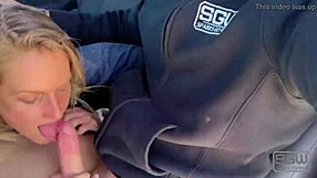 Amateur couple enjoys outdoor intimacy in Las Vegas on a windy day