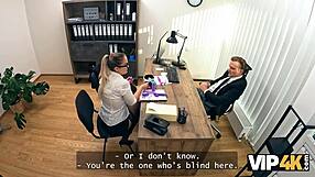 Beautiful wife seduces at work with tight pussy and toys