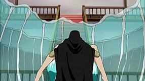 Big titty anime babe enjoys pussy licking session